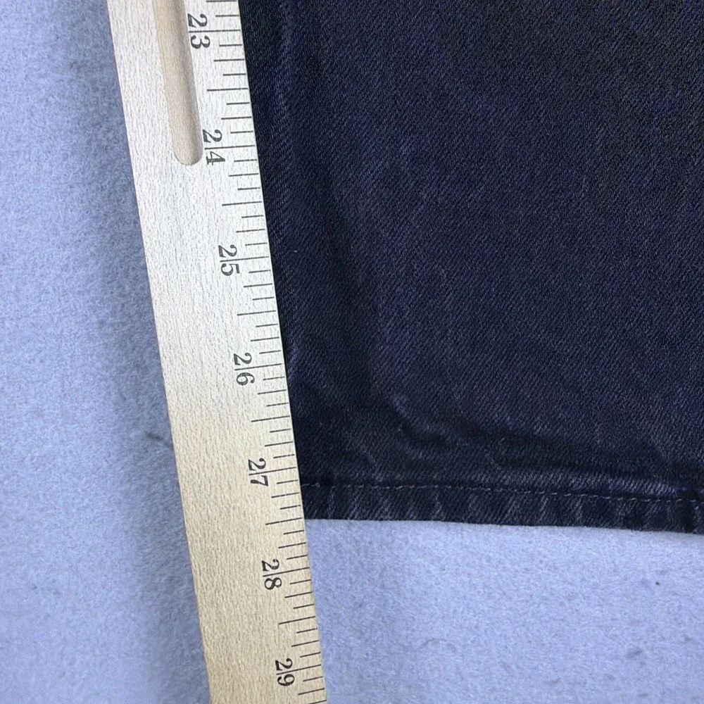 Levis 501 Jeans Mens 38x28 Black Dark Wash Denim Button Fly Straight Original